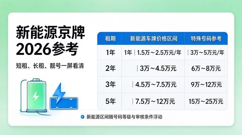 2026年北京新能源车牌政策解读